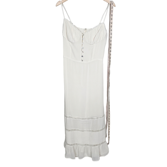 Reformation Harvest Dress White Midi Size 10 - Picture 6 of 10